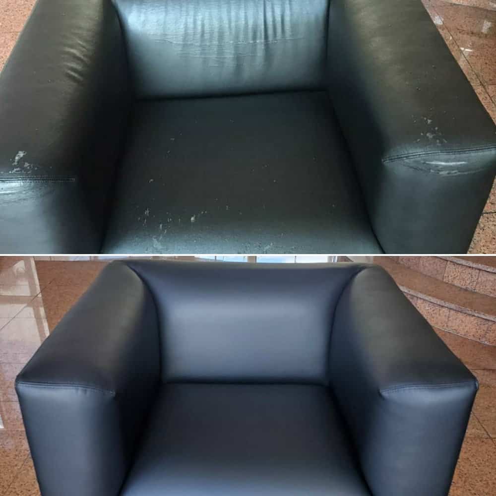 Reupholstered commercial furniture