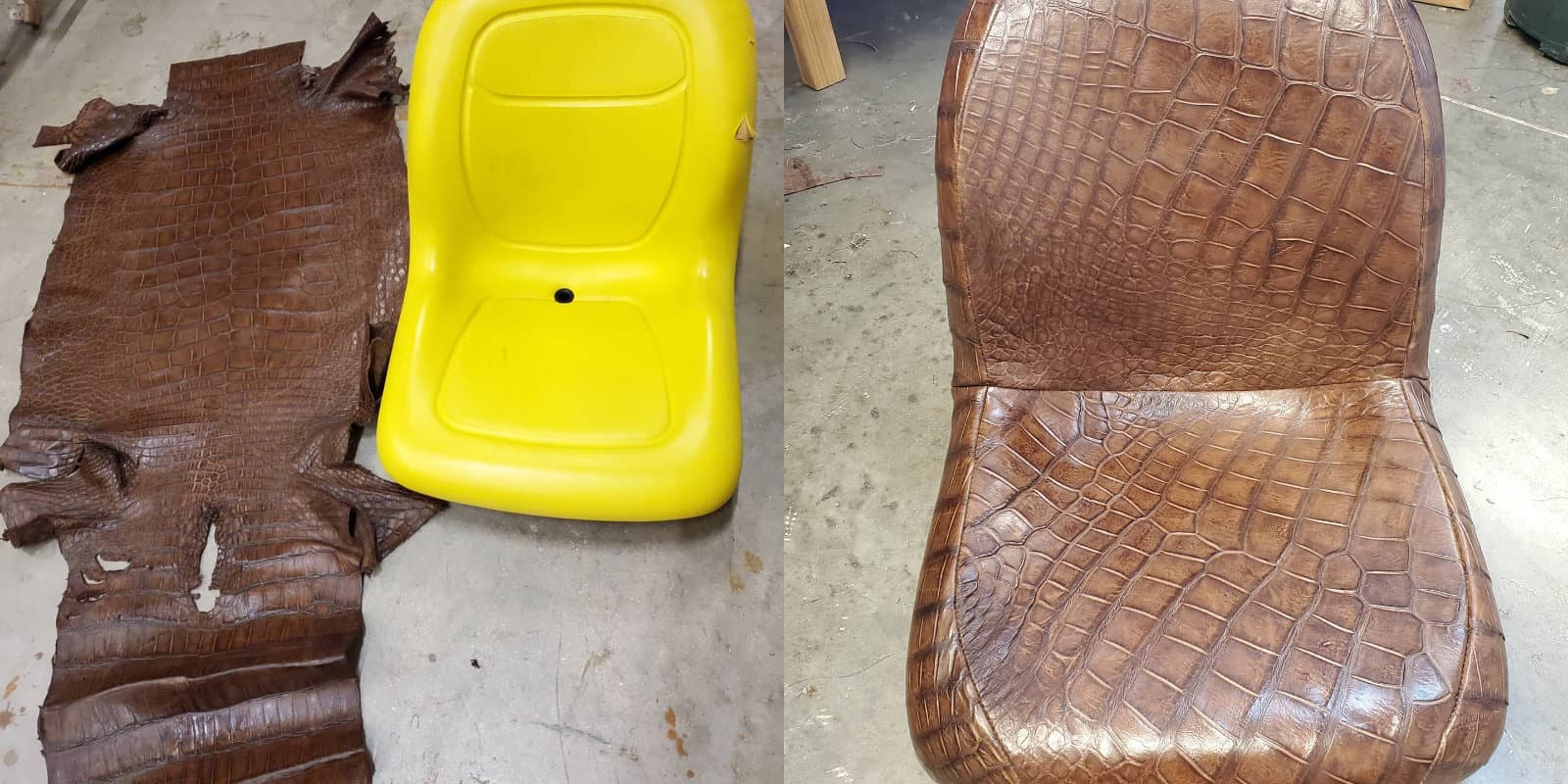 Crocodile tractor seat